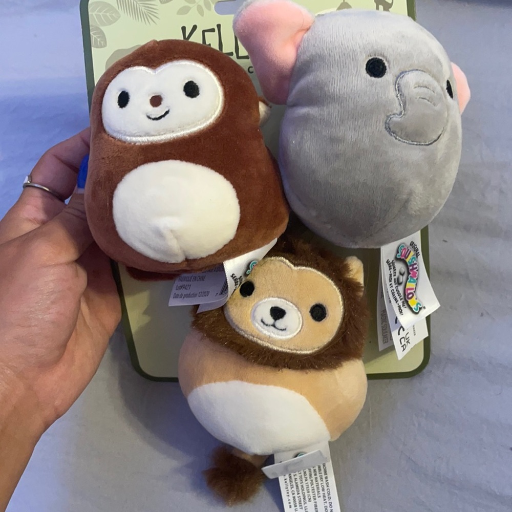 3 Squishmallows with squeaker